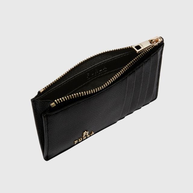 FURLA Camelia M Zipped Card Case - Nero