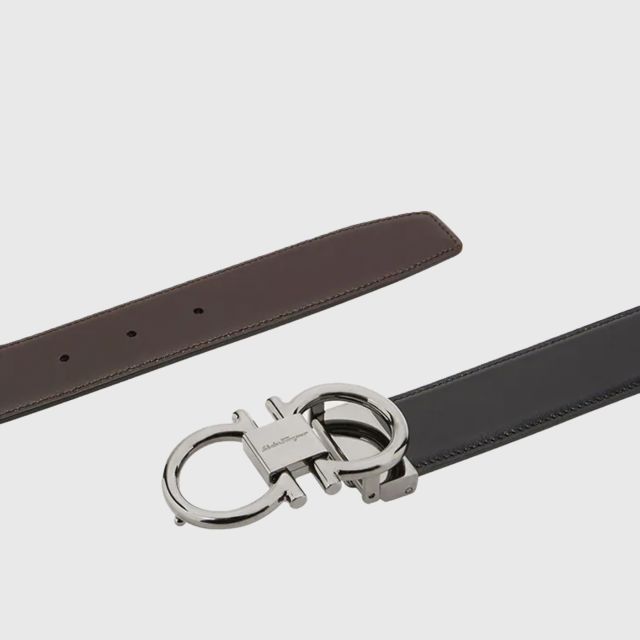 FERRAGAMO M.Belt Double Adjustable - Black 115
