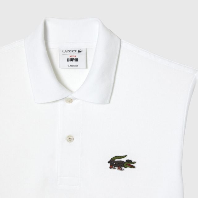 LACOSTE Men s Lacoste X Netflix LUPIN Organic Cotton Polo Shirt 6 XL