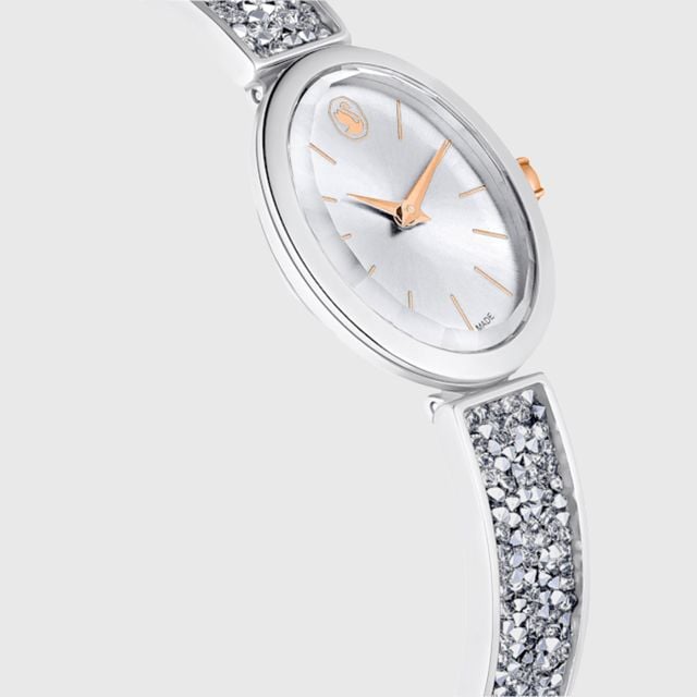 SWAROVSKI Crystal Rock Oval watch, Swiss Made, Metal