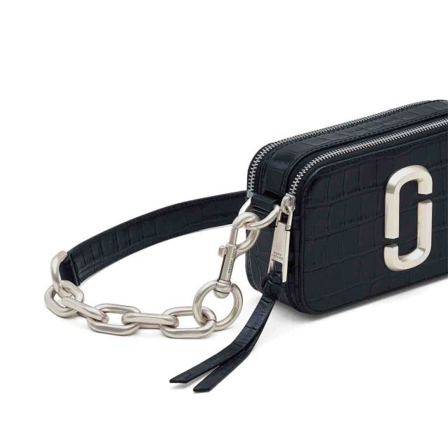 セール☆大人気 MARC JACOBS Snapshot クロコ Marc Jacobs Women's Snapshot Croc Embossed Bag - Black