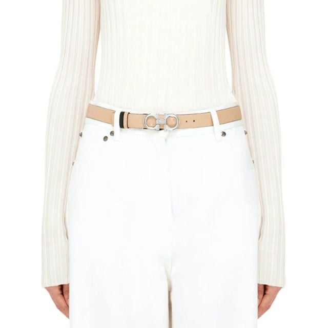 FERRAGAMO Reversible and Adjustable Gancini Belt - New