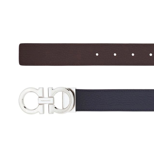 ベルト Ferragamo GANCINI REVERSIBLE BELT Ferragamo Men's Reversible Leather Gancini-Buckle Belt